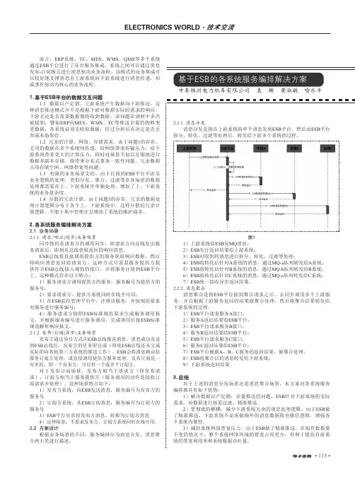 基于ESB的各系统服务编排解决方案