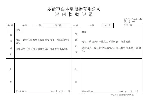 巡回检查记录
