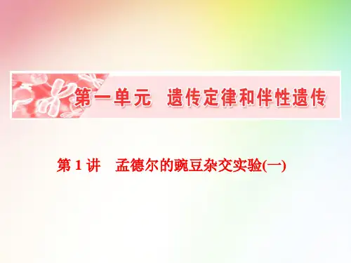 (优质)1.1孟德尔的豌豆杂交实验(一)