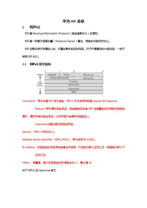 华为RIP总结