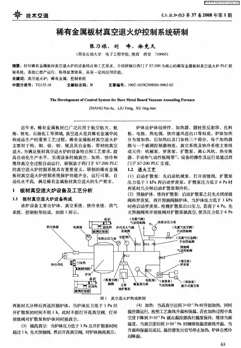稀有金属板材真空退火炉控制系统研制