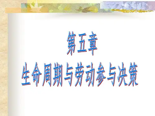 劳动经济学 第五章 生命周期与劳动参与决策