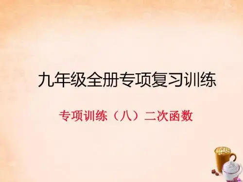 【学练优】2016春九年级数学下册 专项训练八 二次函数作业课件 北师大版