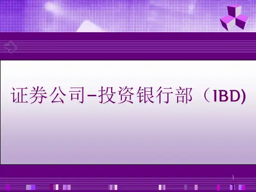 证券公司-投资银行业务ppt课件