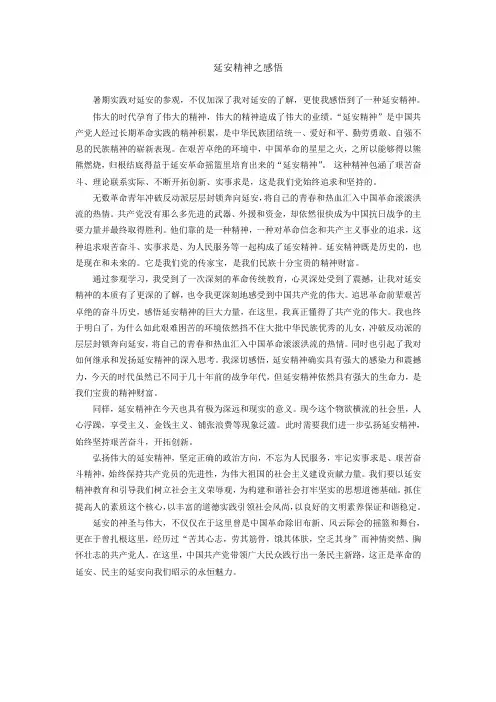 延安精神之感悟