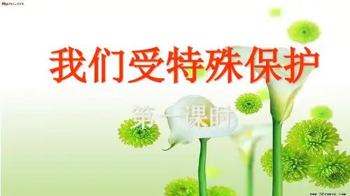 部编版小学道德与法治8.我们受特殊保护 第1课时 -课件