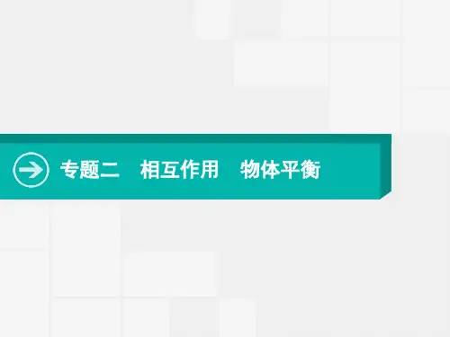2020届高考物理一轮课件:专题二 相互作用 物体平衡
