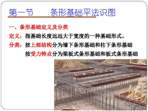 条形基础的平法识图教学内容