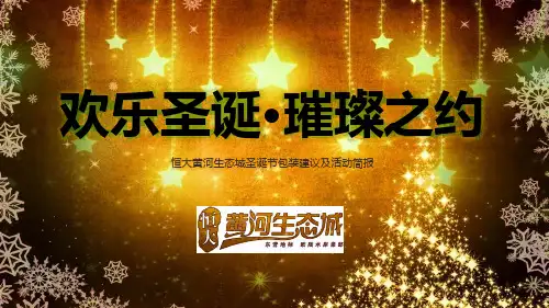 恒大黄河生态城圣诞节包装建议及活动简报PPT课件