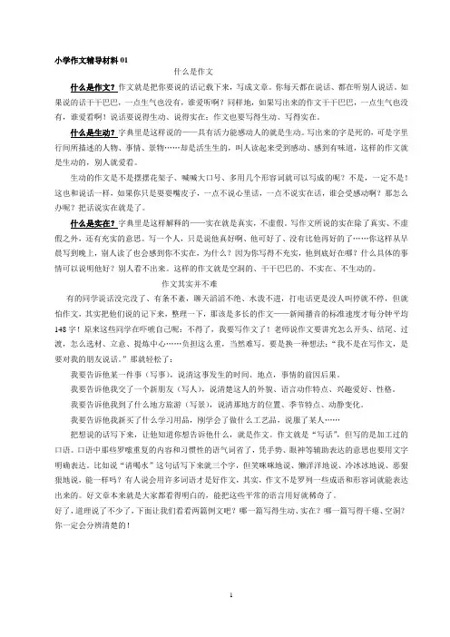 小学作文辅导材料01