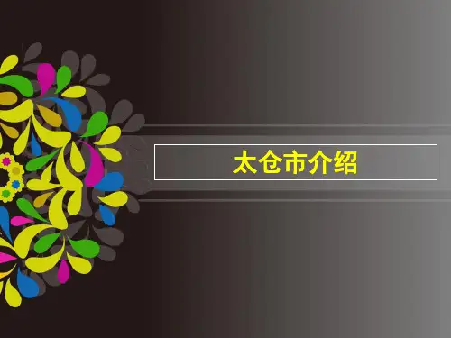 江苏太仓整体概况及规划-PPT课件