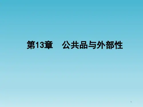 第13章 公共品与外部效应