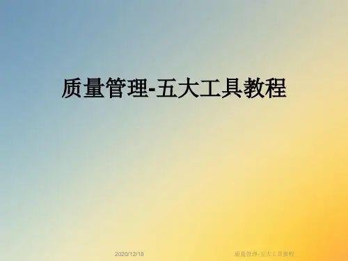质量管理-五大工具教程