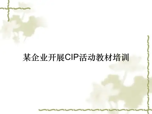 某企业开展CIP活动教材培训