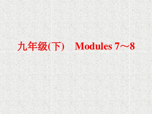 外研版英语中考一轮复习九下 Modules 7-8教材考点梳理课件