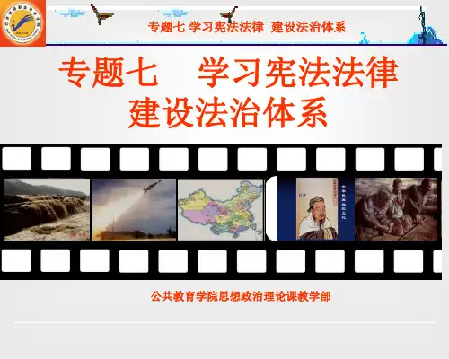 基础第六章学习宪法法律建设法律体系