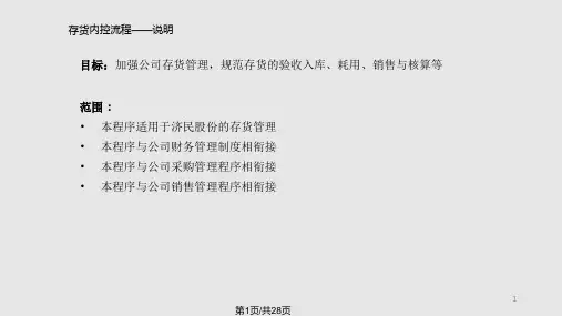 存货内控流程