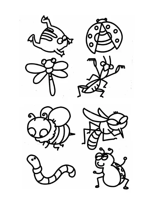 简笔画涂色 可打印版