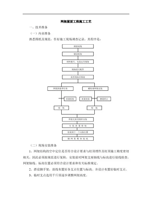 网架屋面工程施工工艺