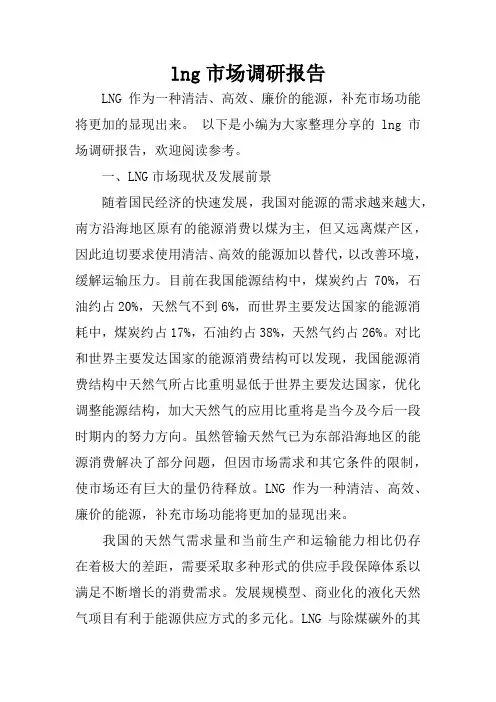 lng市场调研报告