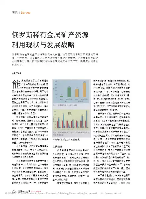 俄罗斯稀有金属矿产资源利用现状与发展战略