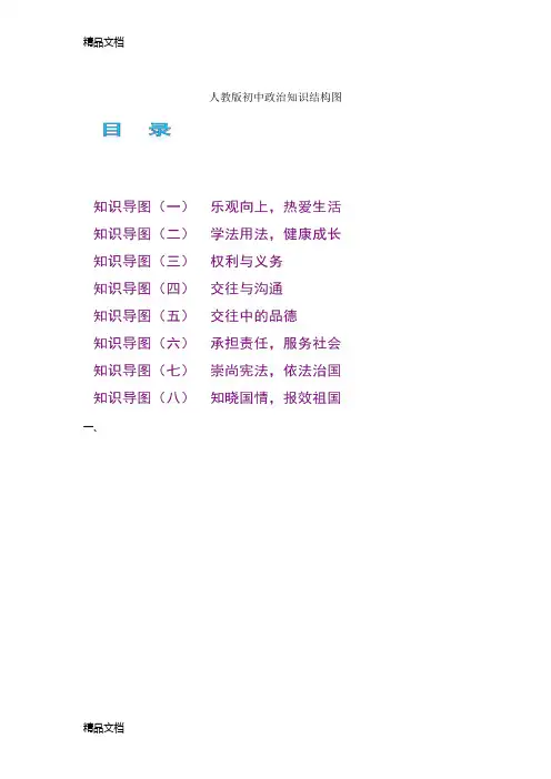 最新人教版初中政治知识结构图