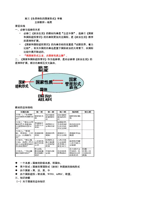 高考政治总复习：《国家与国际组织》专题