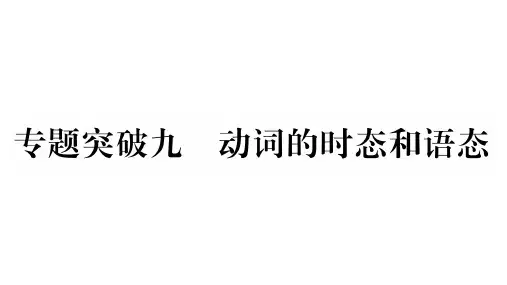 习题课件：动词的时态和语态.ppt