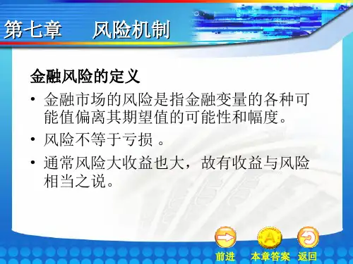 金融市场学07第七章风险机制