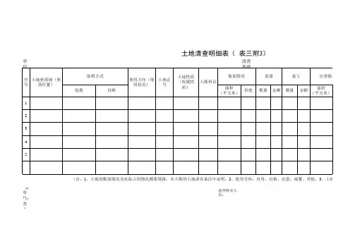 土地清查清理表