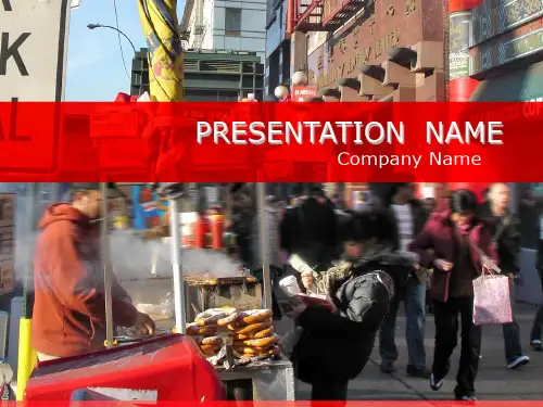 街景风景PPT模板