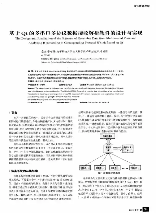 基于Qt的多串口多协议数据接收解析软件的设计与实现