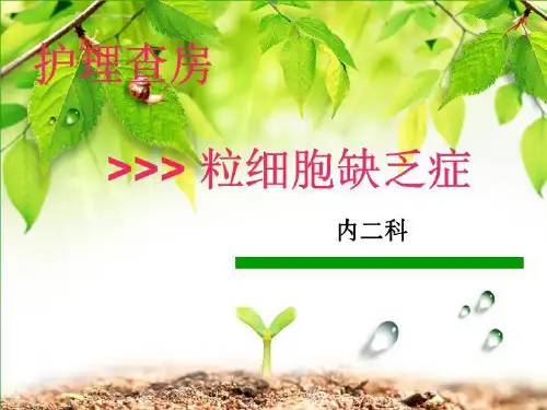 粒细胞缺乏症的护理查房.ppt
