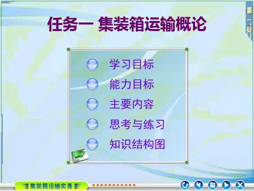 认识集装箱运输概述