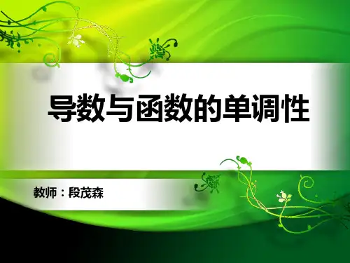 (精品)导数与函数的单调性公开课课件