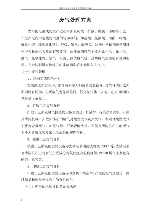 废气处理技术方案