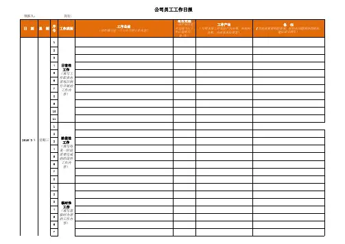 日报模板