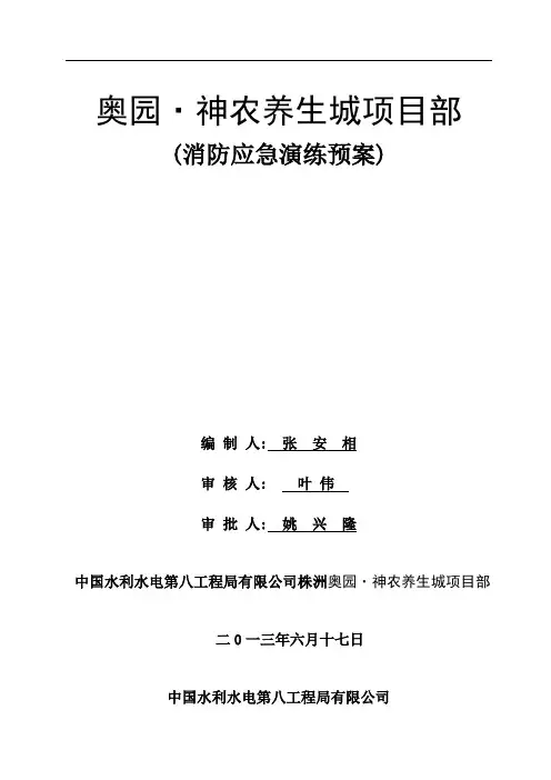 奥园应急预案演练方案