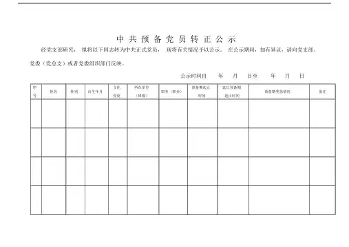 预备党员转正公示及公示情况登记表.docx
