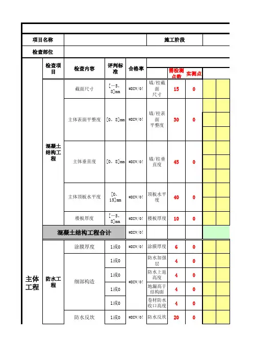 实测实量表格最终版