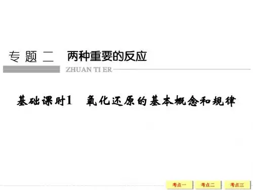 2016《创新设计》高考化学大一轮复习(江苏专用)配套课件 2-1氧化还原的基本概念和规律