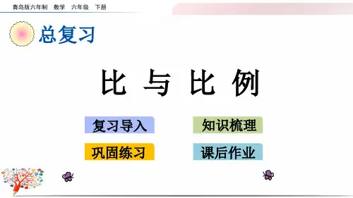 青岛版六年级数学下册《1.7 比与比例》课件