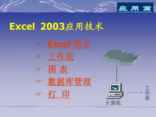 Excel2003使用基础