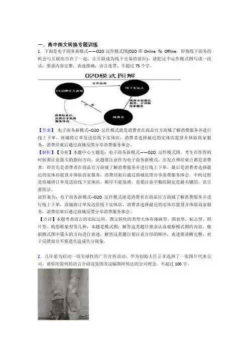 高考语文(图文转换提高练习题)压轴题训练附详细答案