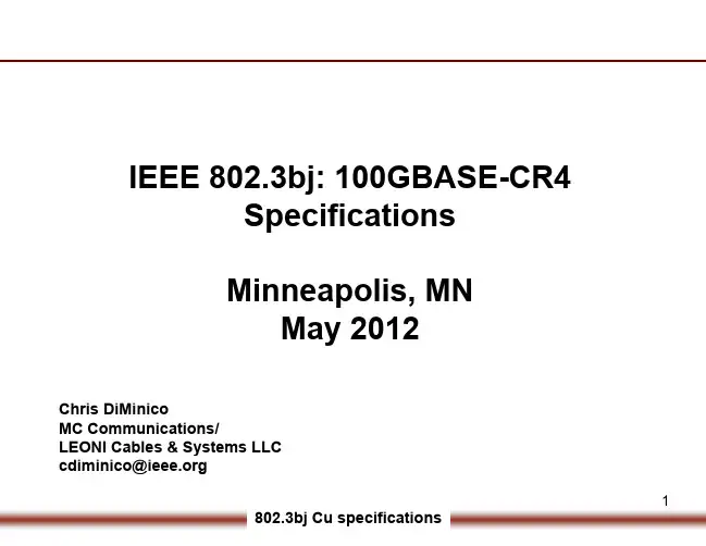 IEEE_802.3bj_100GBASE_CR4_Specifications