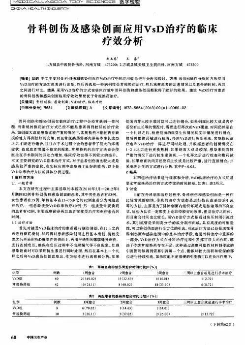 骨科创伤及感染创面应用VsD治疗的临床疗效分析