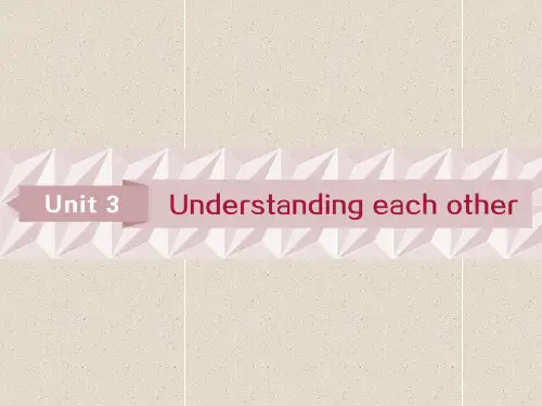 高考英语课件选修6 unit 3 understanding each other 