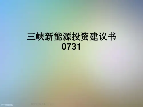 三峡新能源投资建议书0731