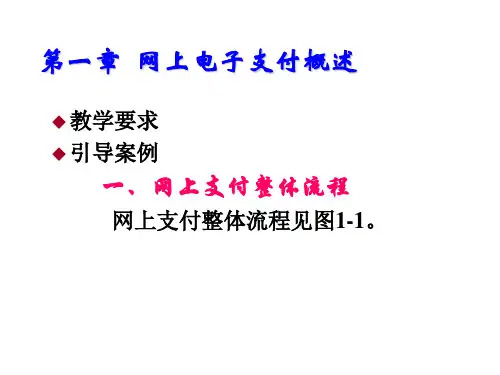 网上电子支付与结算第一章 网上电子支付概述
