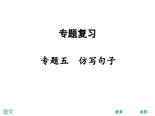 2019八年级语文下册课件(新人教版)：专题五  仿写句子(共17张PPT)